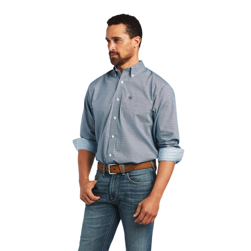Ariat Hemden Herren - Wrinkle Free Yoel Classic Fit Grau ( YPTAI-4706 )